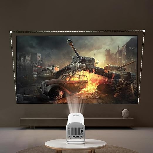 Mini HD Projector for Phones & Laptops | Movies, Gaming & Parties – 4K/1080P Ready
